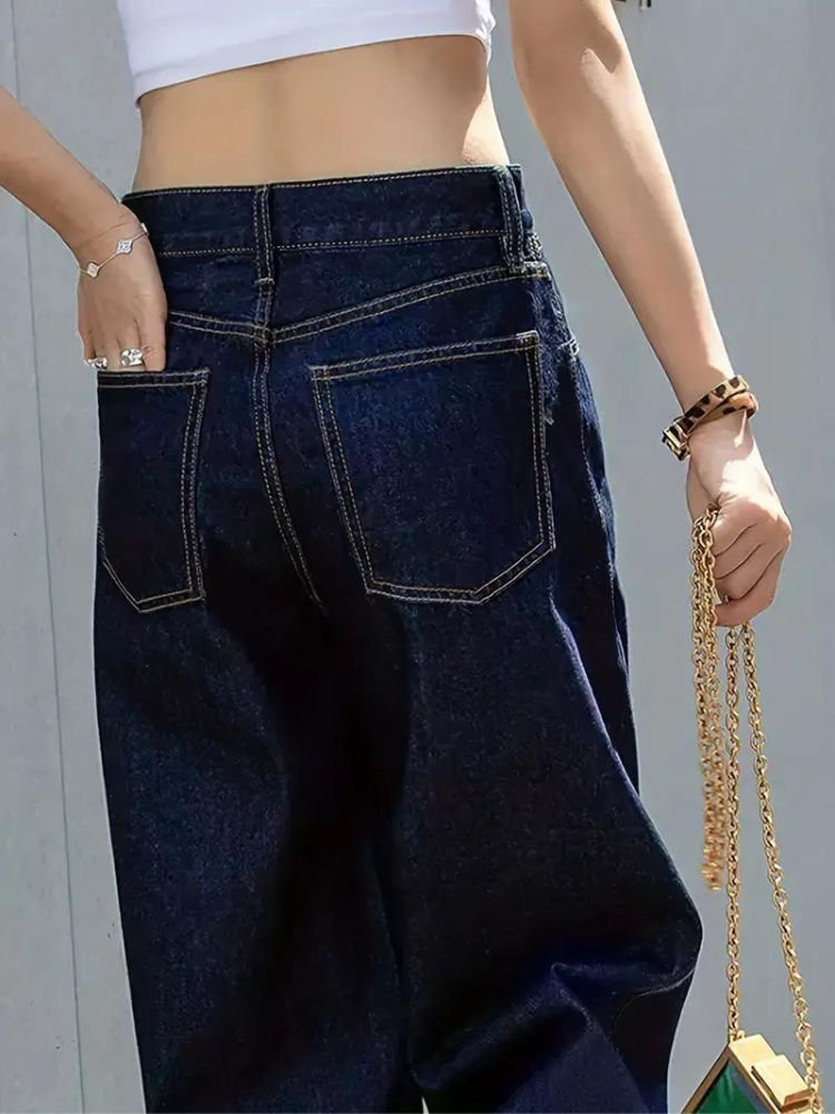 Baggy Jeans Dam med Löst Fit – Vintage-Inspirerade Denimjeans för Avslappnad Stil, Finns i Flera Färger, Storlek XS-2XL 6