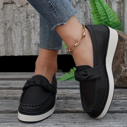 Kvinnors Loafers Rund Tå i Syntetiskt Läder – Bekväm Glid-På Design, Storlekar 36-42, Perfekt för Alla Tillfällen 2
