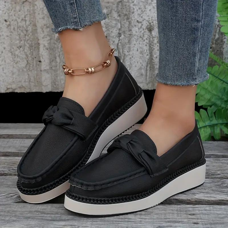 Kvinnors Loafers Rund Tå i Syntetiskt Läder – Bekväm Glid-På Design, Storlekar 36-42, Perfekt för Alla Tillfällen 7