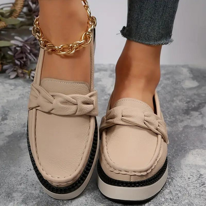 Kvinnors Loafers Rund Tå i Syntetiskt Läder – Bekväm Glid-På Design, Storlekar 36-42, Perfekt för Alla Tillfällen 8