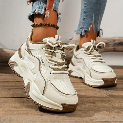 Dam Sneakers Snörande Sportig Design Textil Syntet-6