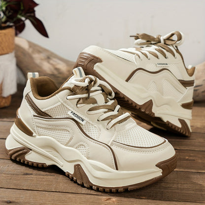 Dam Sneakers Snörande Sportig Design Textil Syntet-3