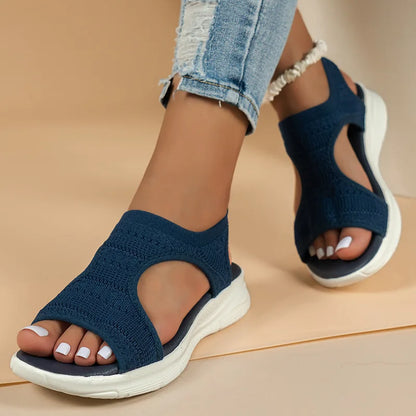 Dam Sandaler Öppen Tå Mesh Sommar för Komfort och Stil-3