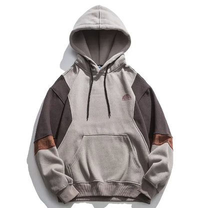 Dam Hoodie Avslappnad Mjuk Material Med Kontrastärmar-2