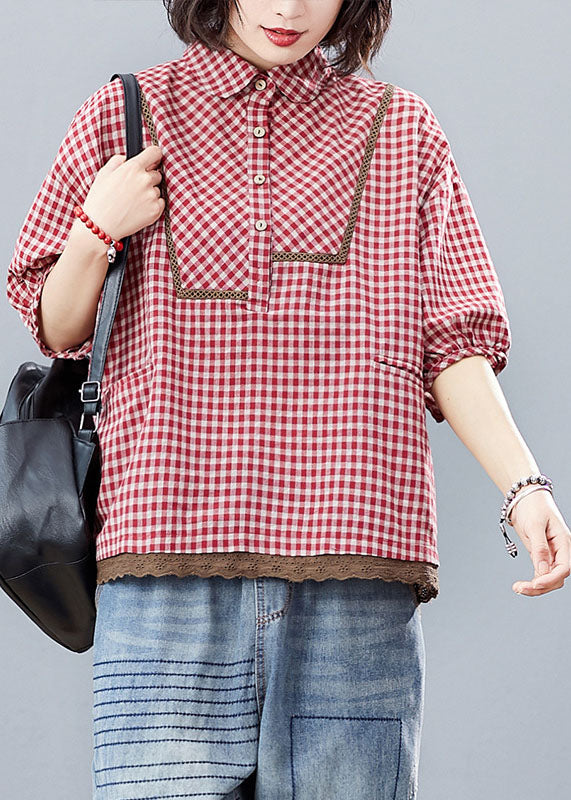 Kvinnors Skjorta Luftig Design i Förstklassigt Bomull-2