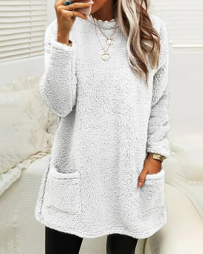 Variant image for Dam Fleecetröja Rund Halsringning Mjuk Fleece-13