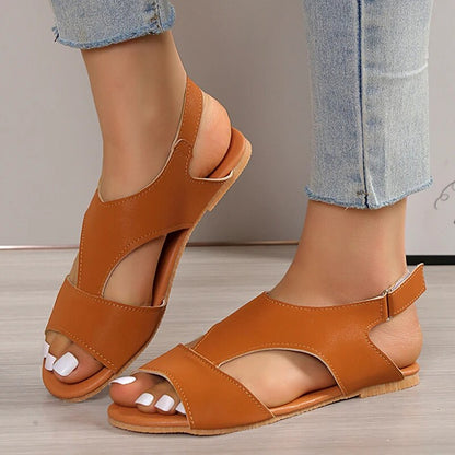 Dam Sandaler Platta Lätta Gummi för Optimal Komfort-4