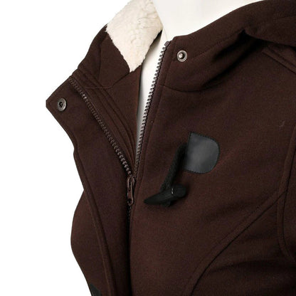 Dam Vinterjacka Klassisk Design Med Huva Stretchig Material 3