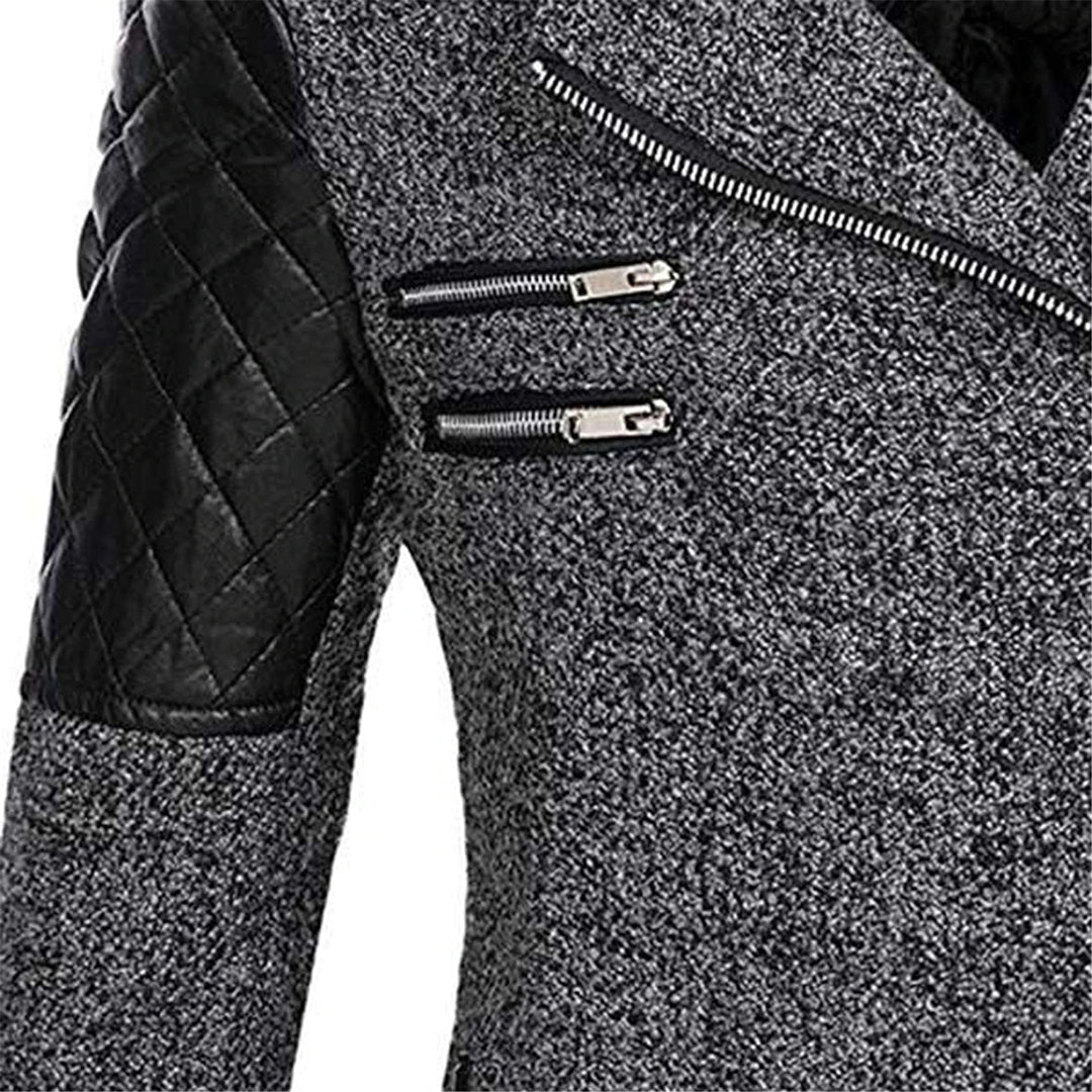 Lång Vinterjacka Dam Modern Design Varmt Material-5