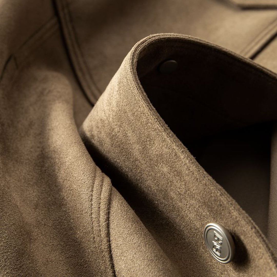 Herrjacka Läder Handgjord Elegant Design Hållbarhet 5