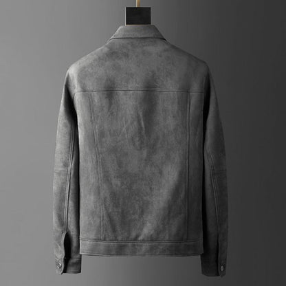 Herrjacka Läder Handgjord Elegant Design Hållbarhet 3