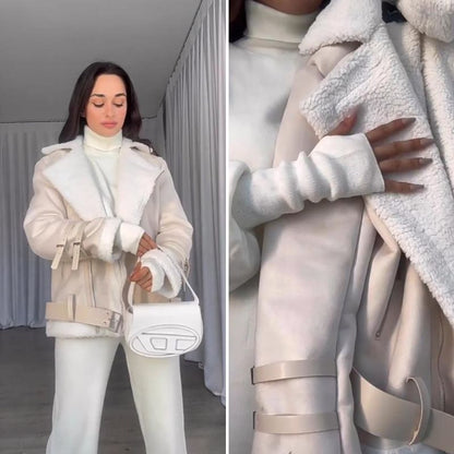 Klassisk Damjacka i Polyester för Hösten – Värmande och Tidlös Jacka för Kalla Dagar, Mångsidig Passform S-XL 4