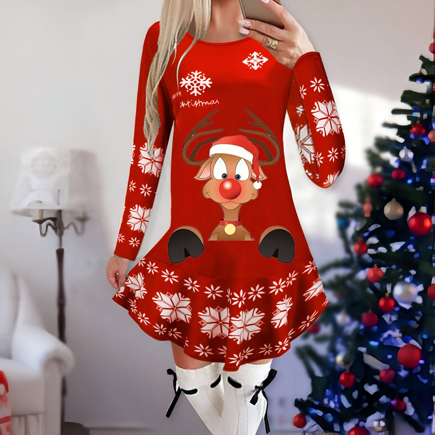 Variant image for Kvinna Mini Klänning Festlig Lätt Material-43