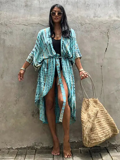 Variant image for Kvinnors Strandpareo Boho Stil Lätt Batik-6
