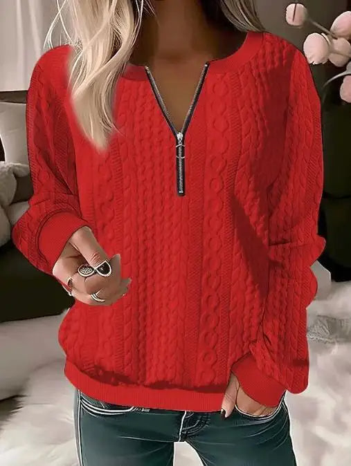 Variant image for Dam Tröja Löst Sitande med Halv Dragkedja i Spandex och Polyester-31