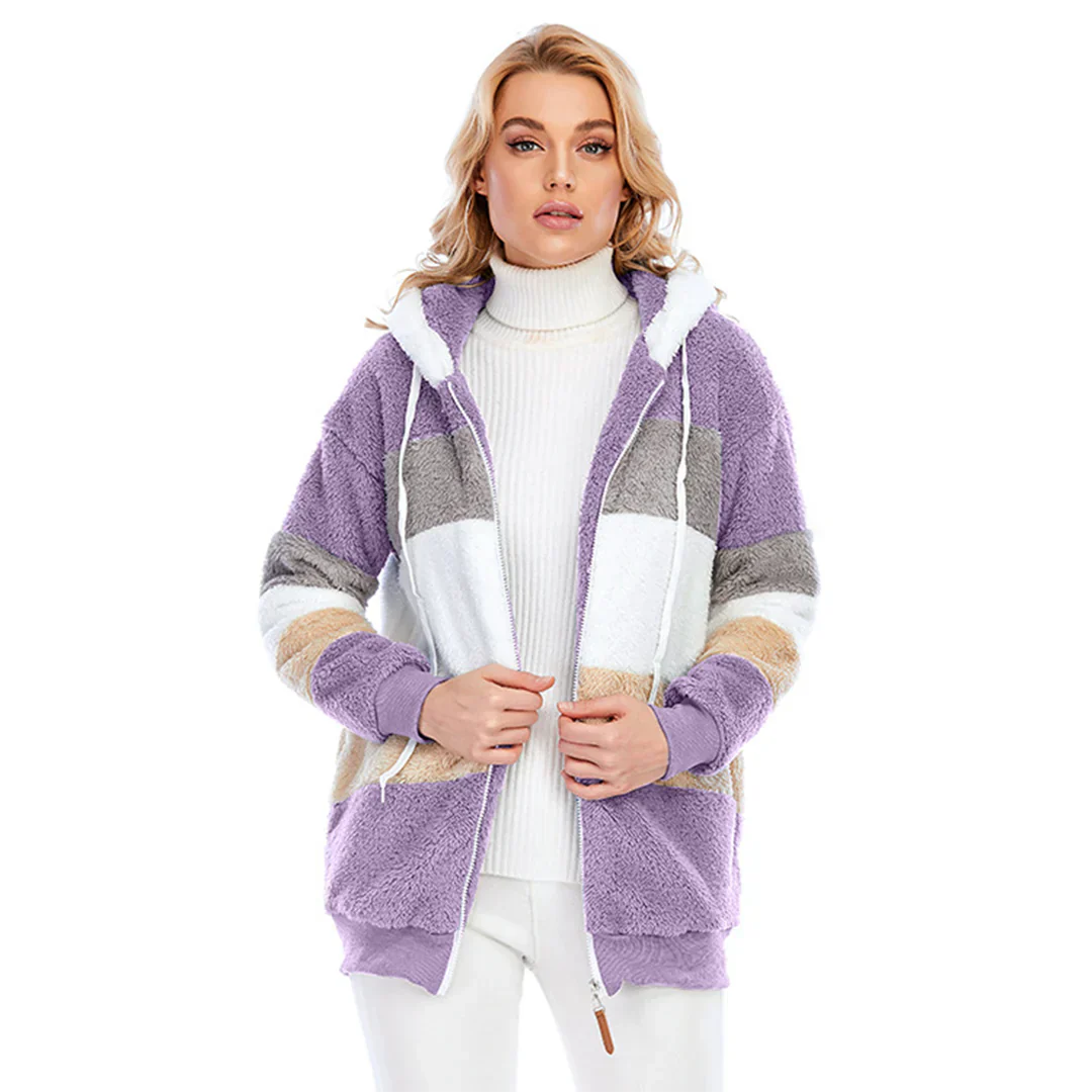 Mjuk och Varm Damjacka i Högkvalitativ Polyester – Trendiga Jackor för Dam, Perfekt för Svala Dagar 5