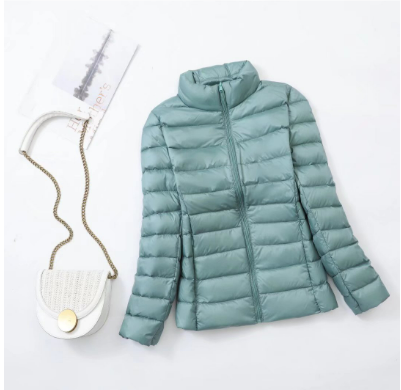Dam Lång Vinterjacka Buffert Lätt Syntetisk Isolering-3