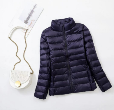 Variant image for Dam Lång Vinterjacka Buffert Lätt Syntetisk Isolering-59