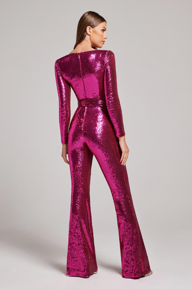 Fina Dam Klänningar Pailletten Lätt Polyester-3