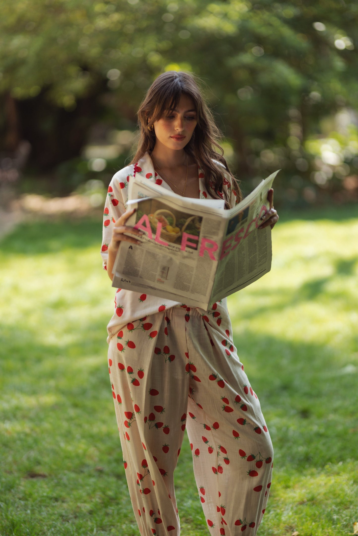 Dam Byxor Med Resår I Midjan Fritidsstil Viskos Och Linne 4