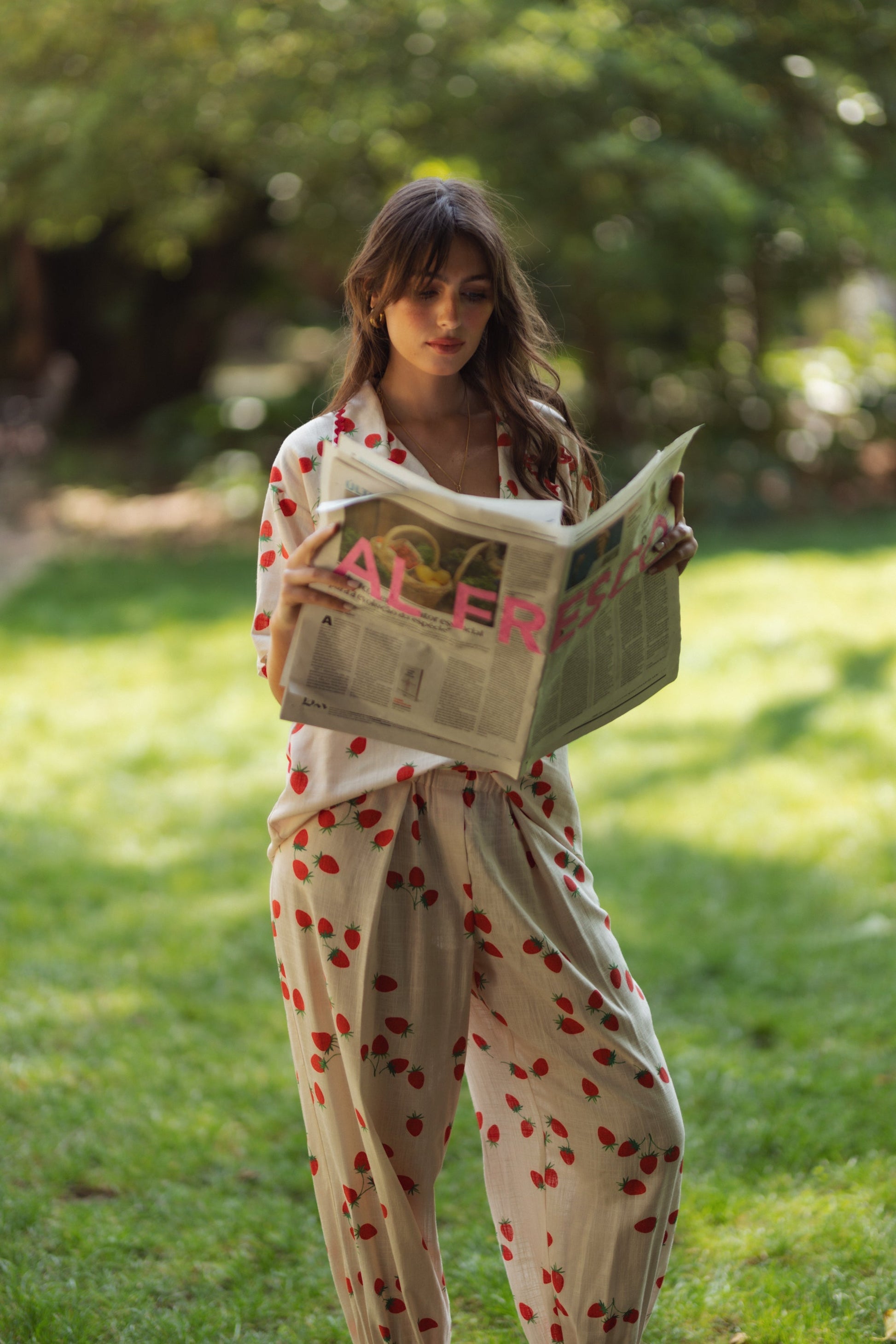 Dam Byxor Med Resår I Midjan Fritidsstil Viskos Och Linne 4