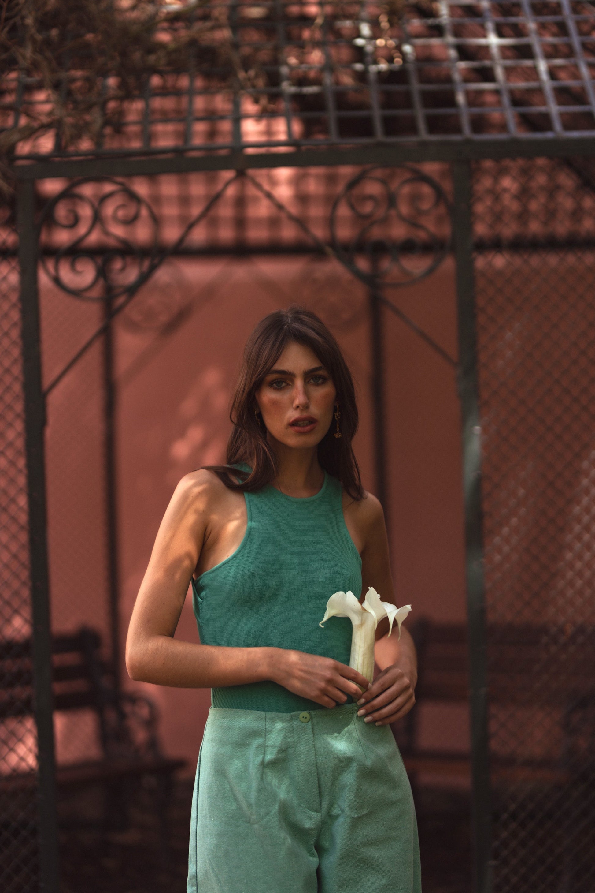 Dam Klänning Minimalistisk Öppen Rygg Viskos Nylon-5