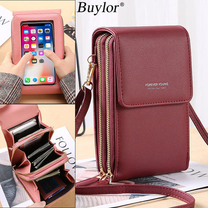 Variant image for Dam Crossbody Väska Transparent Mobilfack Hållbart Syntetmaterial-5