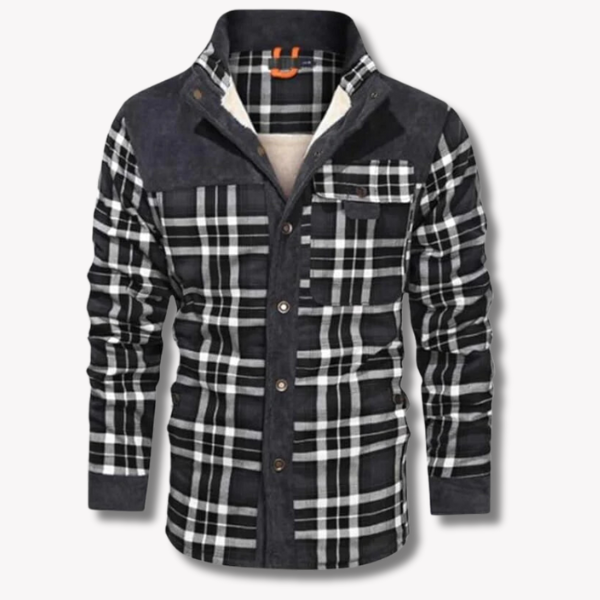 Herrjacka Vinter Modern Design i Högkvalitativ Polyester och Bomull-3