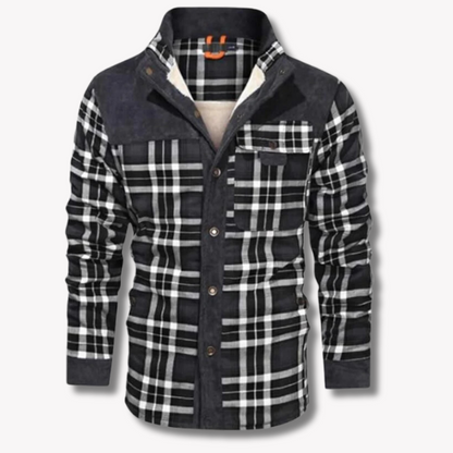 Herrjacka Vinter Modern Design i Högkvalitativ Polyester och Bomull-3