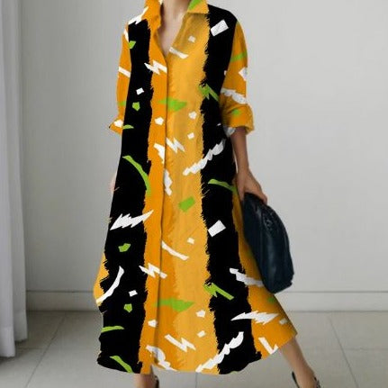 Variant image for Kvinnors Avslappnad Klänning i Högkvalitativt Bomull-25