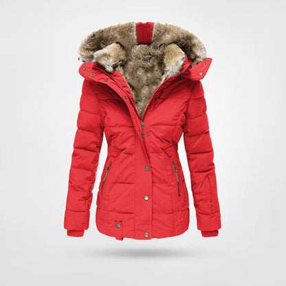 Dam Vinterjacka Sportig Polyester med Huva 3