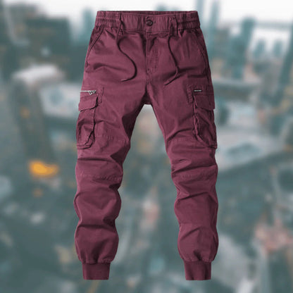 Herr Cargo Byxor med Flera Fickor och Hållbart Material – Modern och Bekväm Silhuett 14