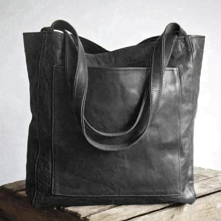 Damväska Stor Läder Stilren Elegant Design-3