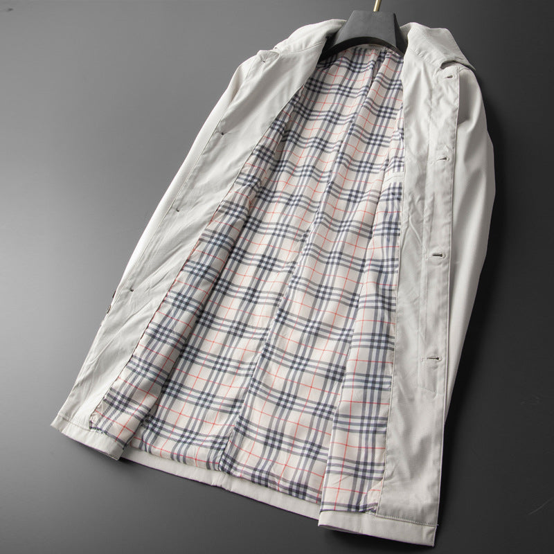 Herrkappa Figurbetonad Ullblandning Modern Design-3