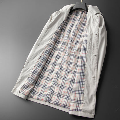 Herrkappa Figurbetonad Ullblandning Modern Design-3