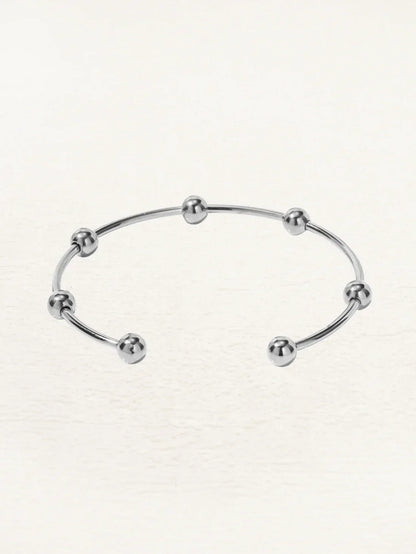 Dam Armband Silver Kraal Detaljer Justerbart Smycke-3