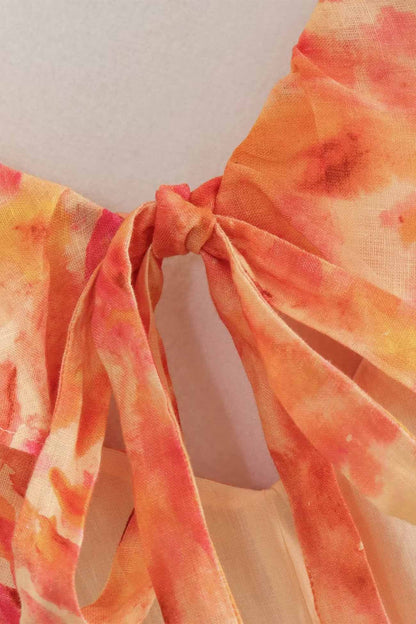 Kvinnors Blommaklänning Ruffle Lätt Material 5