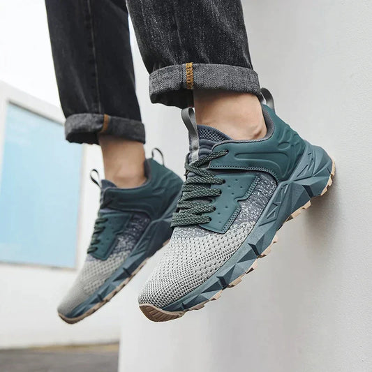Herr Sneakers Lätta Stickat Material för Träning och Vardag-1