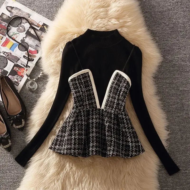 Variant image for Dam Festtoppar med Pärlkrage och Rollkrage i Ull-41