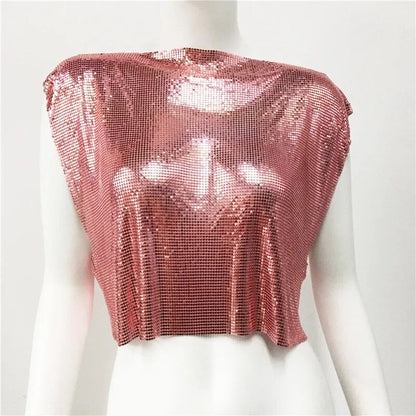 Variant image for Dam Crop Top Monokrom Polyester Paljettdekoration-43