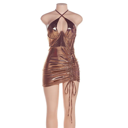 Variant image for Kvinnors Miniklänning V-Urringning Ärmlös Polyester-4