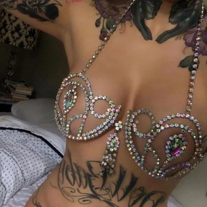 Variant image for Kvinnors Hjärtkroppsmycken Koppar med Rhinestone Detaljer-2