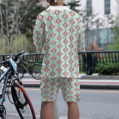 Dam Tvådelad Set Jacquardtyg Normal Passform-2