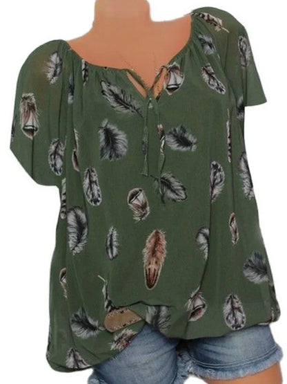 Dam Top Avslappnad Stil Högkvalitativ Bomull-3