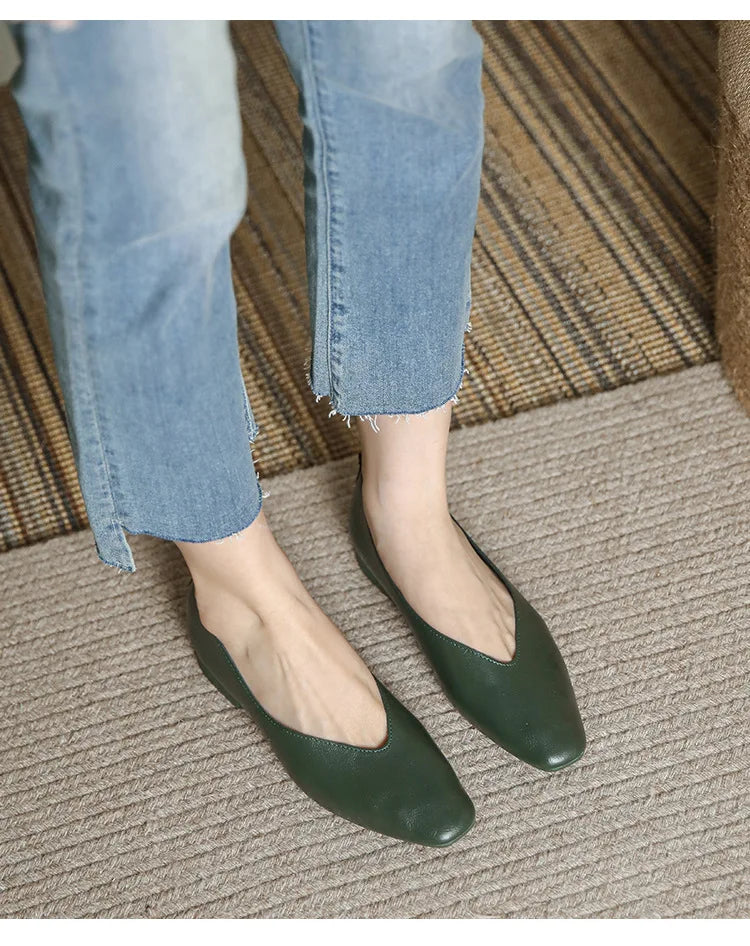 Variant image for Dam Slipper Läder Elegant med Låg Blockhäl-15