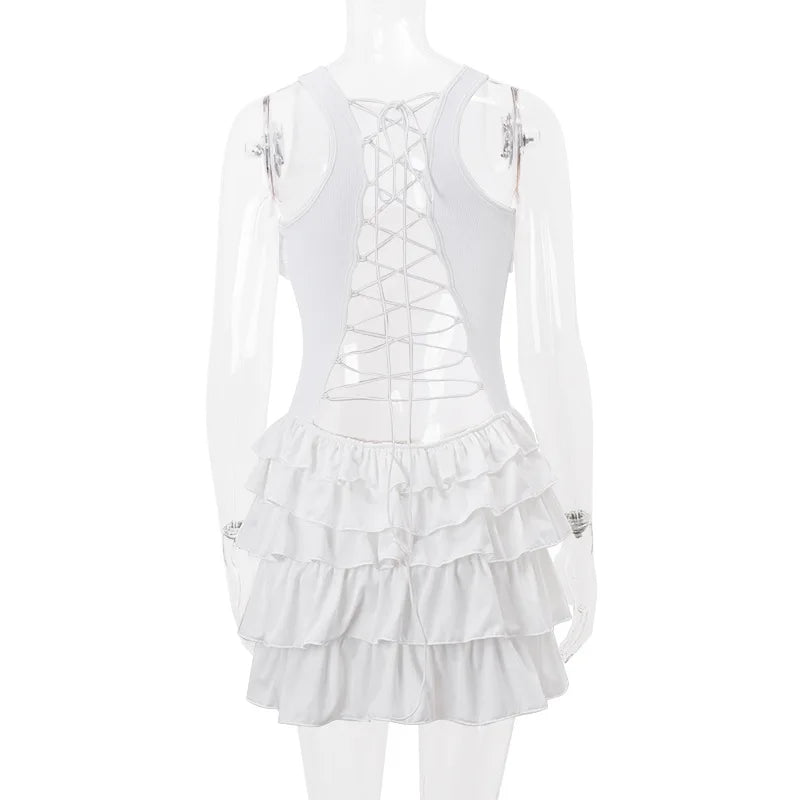 Dam Mini Klänning Slim Fit Mjuk Bomull-6