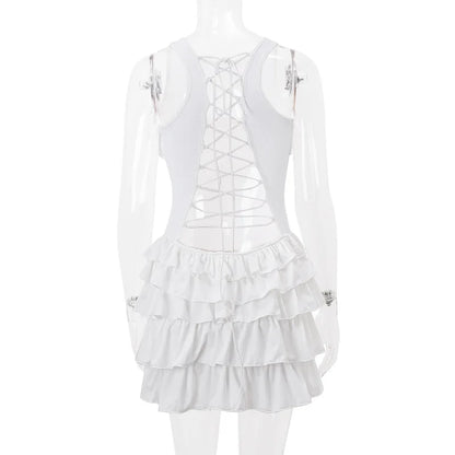 Dam Mini Klänning Slim Fit Mjuk Bomull-6