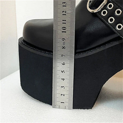 Dam Mules Fyrkantig Tå PU 8 cm Hög Klack-5