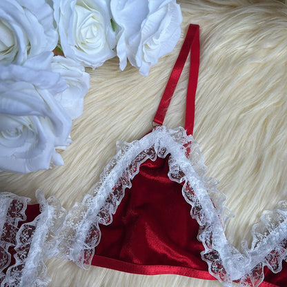Damunderkläder Set Trådlös Minimalistisk Polyester för Snygga Underkläder Dam-6