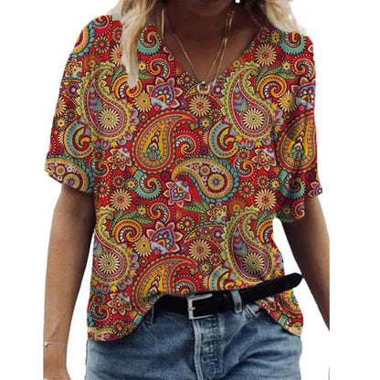 Variant image for Dam Kort Klänning Bohemisk Stil 100% Bomull-42